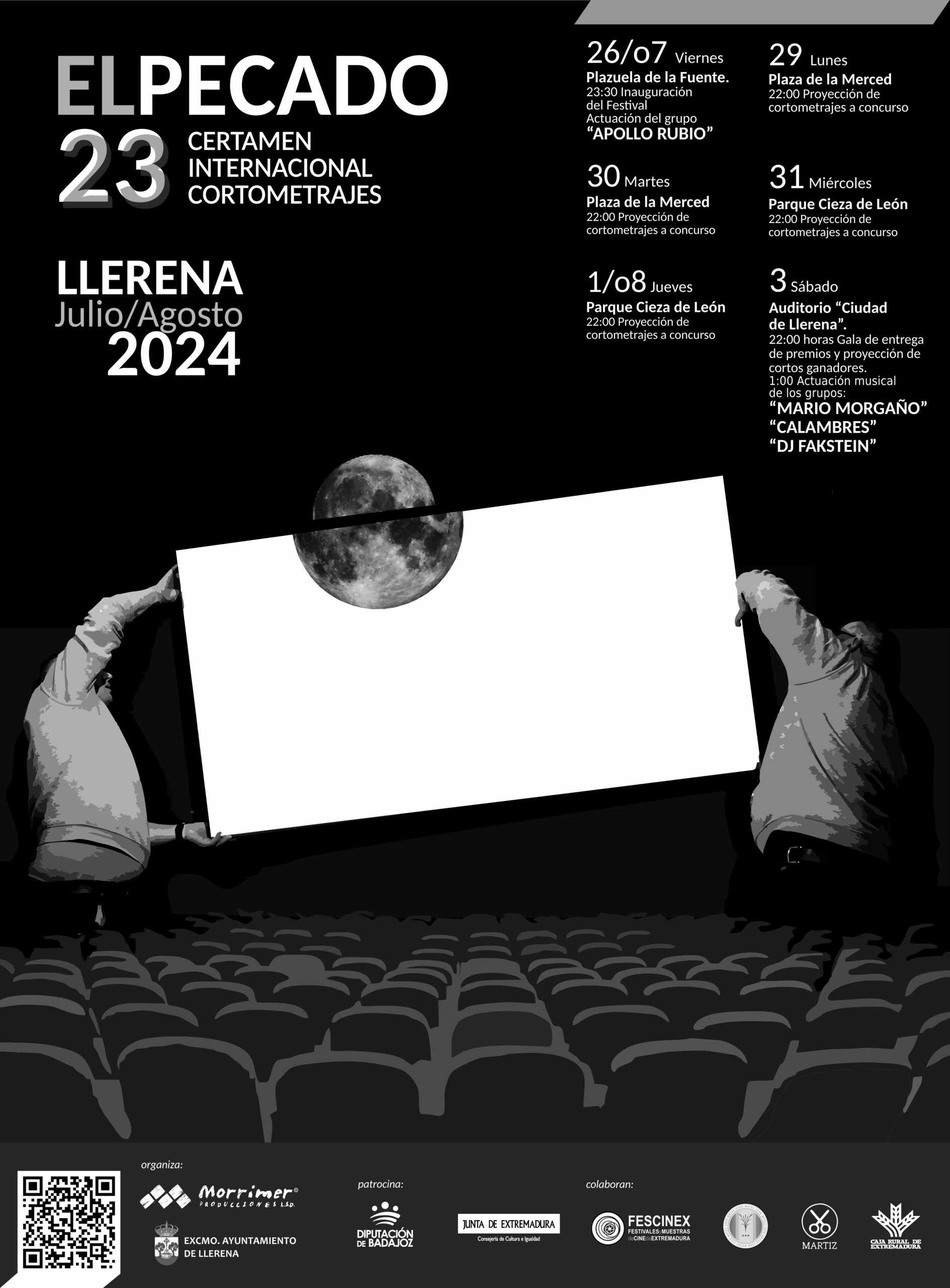 Cartel del Festival Internacional de cortometrajes El Pecado 2024